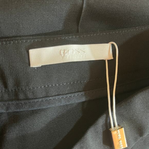 Boss Hugo Boss Tiluna Tropical Stretch Wool Slim Trousers Womens 4 Black Career - Picture 7 of 13